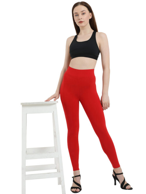 red leggings for women