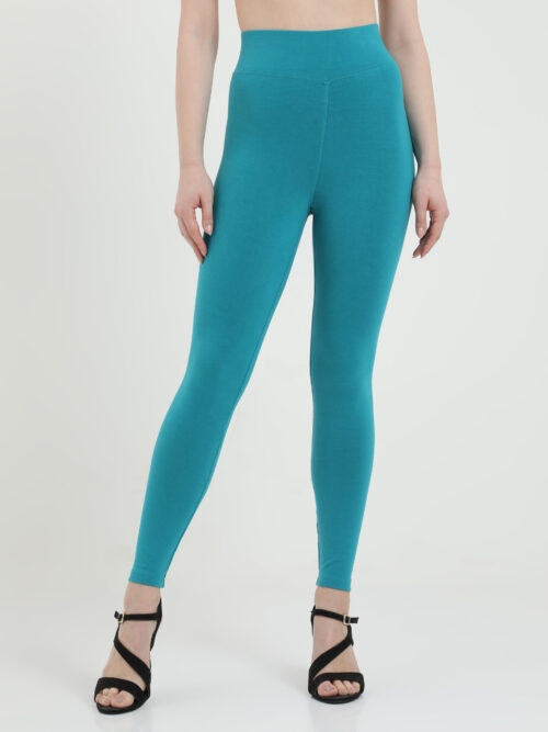 Belore Slims tummy tucker legging 2.5 elastic aqua green Ankle length