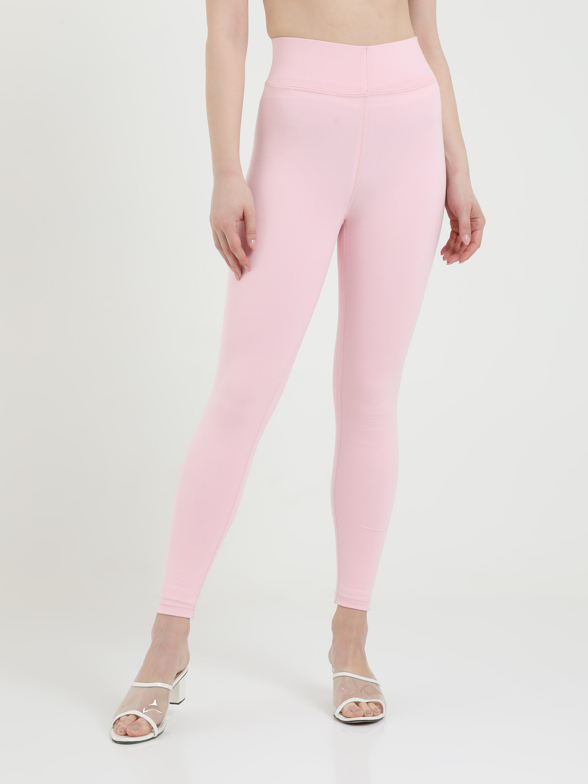 Light pink leggings for women Compression pant high waist Belore Slims