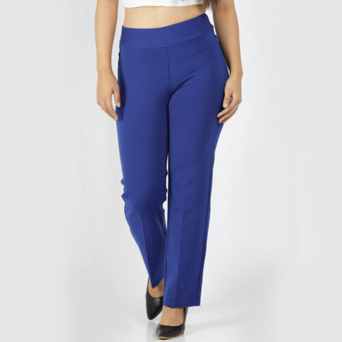 women trouser royal blue front