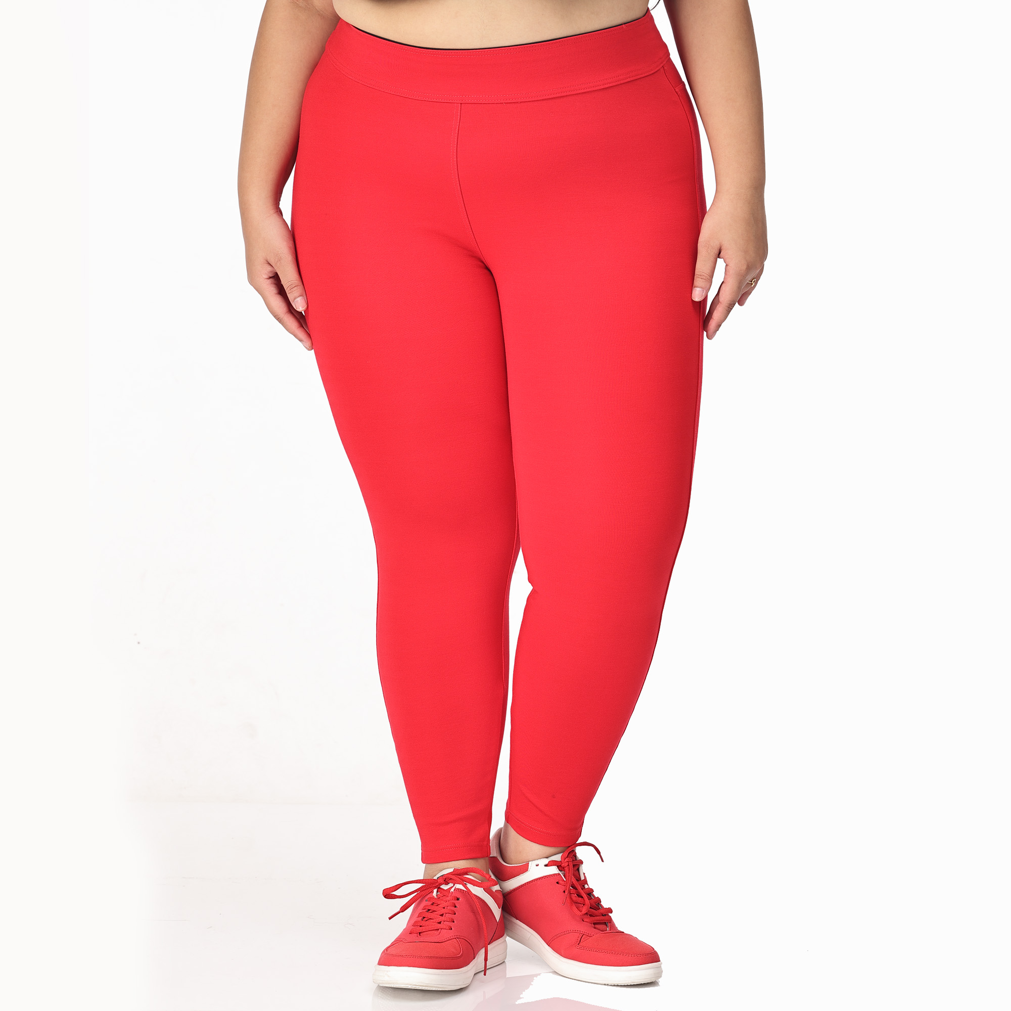 Plain High Waist Pink Women Plus Size Compression Jeggings, Waist Size: 40  inch at Rs 2899 in Bengaluru