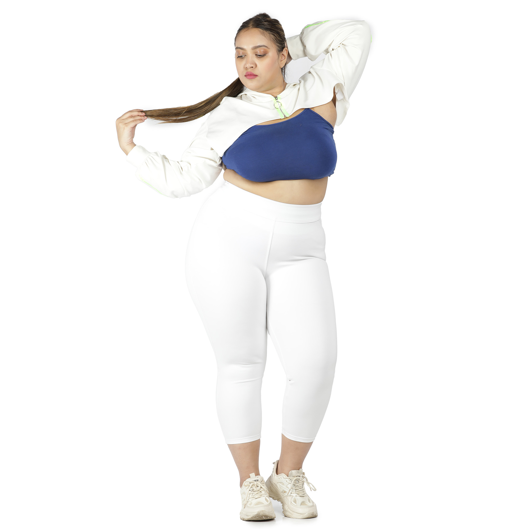 Rayon White Capris With Piping Women Gym Wear Low Rise, 200 Gsm, Size: XXL  at Rs 1599/piece in Bengaluru