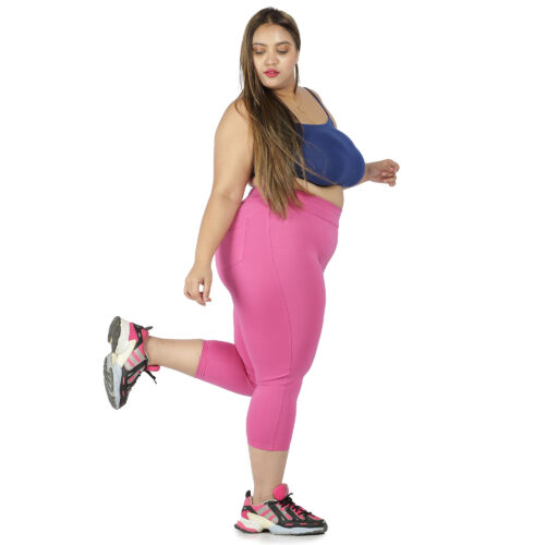 pink capris women