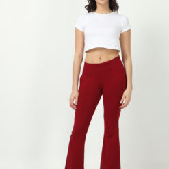 Meroon women bell bottom casual trouser with 2 side pockets