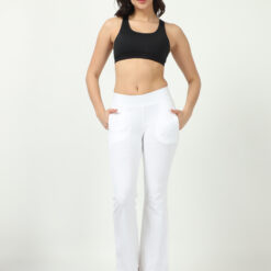 White women bell bottom casual trouser with 2 side pockets