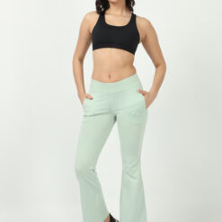 Pistachio women bell bottom casual trouser with 2 side pockets