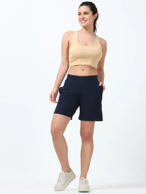 navy shorts front