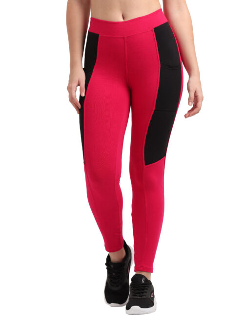 sports jegging red black